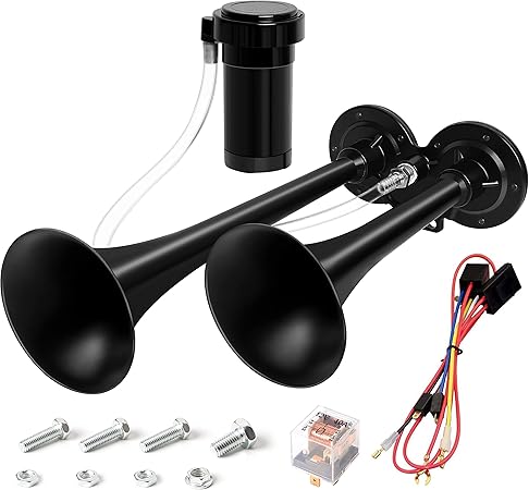 MAKINGTEC Air Horn Kit, Super Loud Train Horn for Truck, Air Horn Dual Truck - M&M
