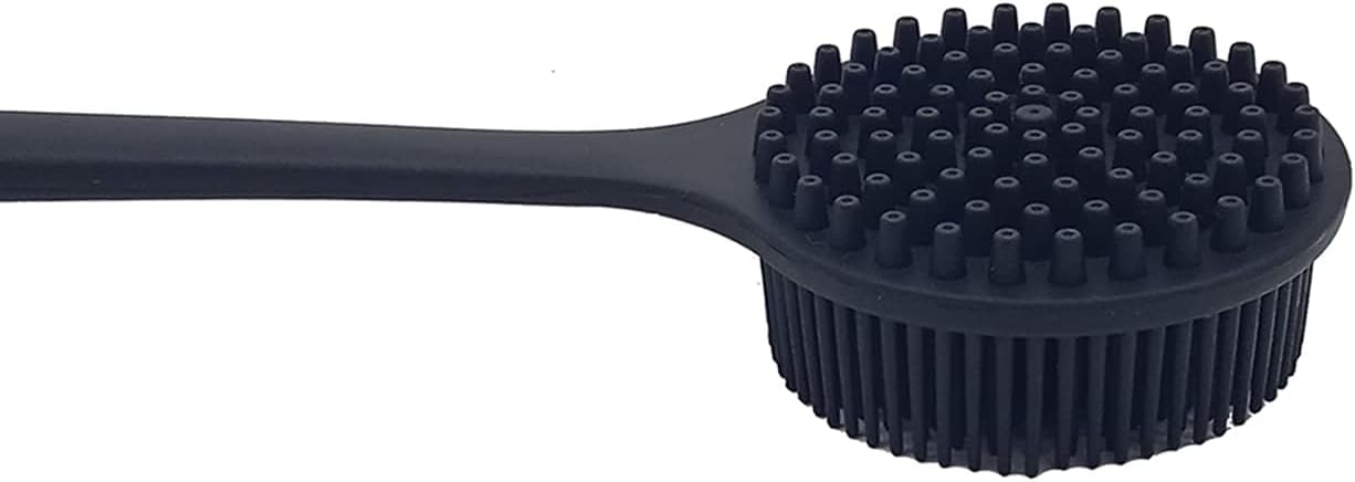1pcs Back Scrubber for Shower Soft Silicone Bath Body Brush with Long Handle - M&M