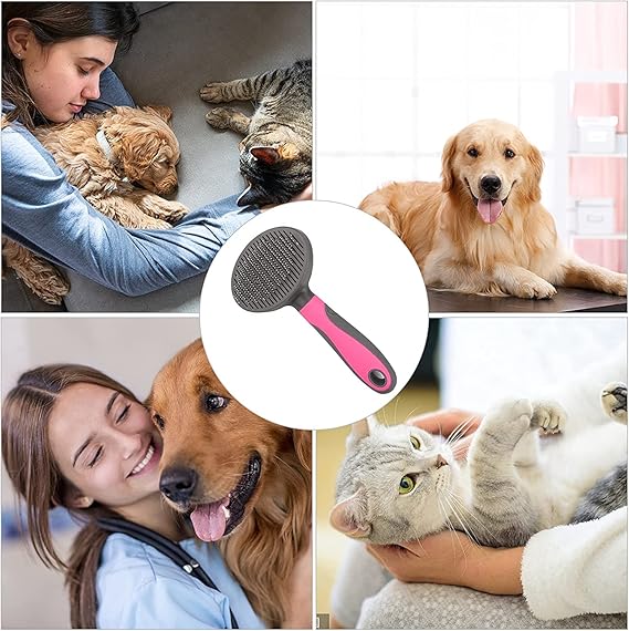 The Bees Knees Pet Hair Removal Brush Cat Grooming Comb Soft Shedding Brush - M&M
