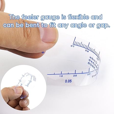 Plastic Feeler Gauge 0.05mm to 3mm Metric Gap Measuring Tool 21 Leaf - M&M