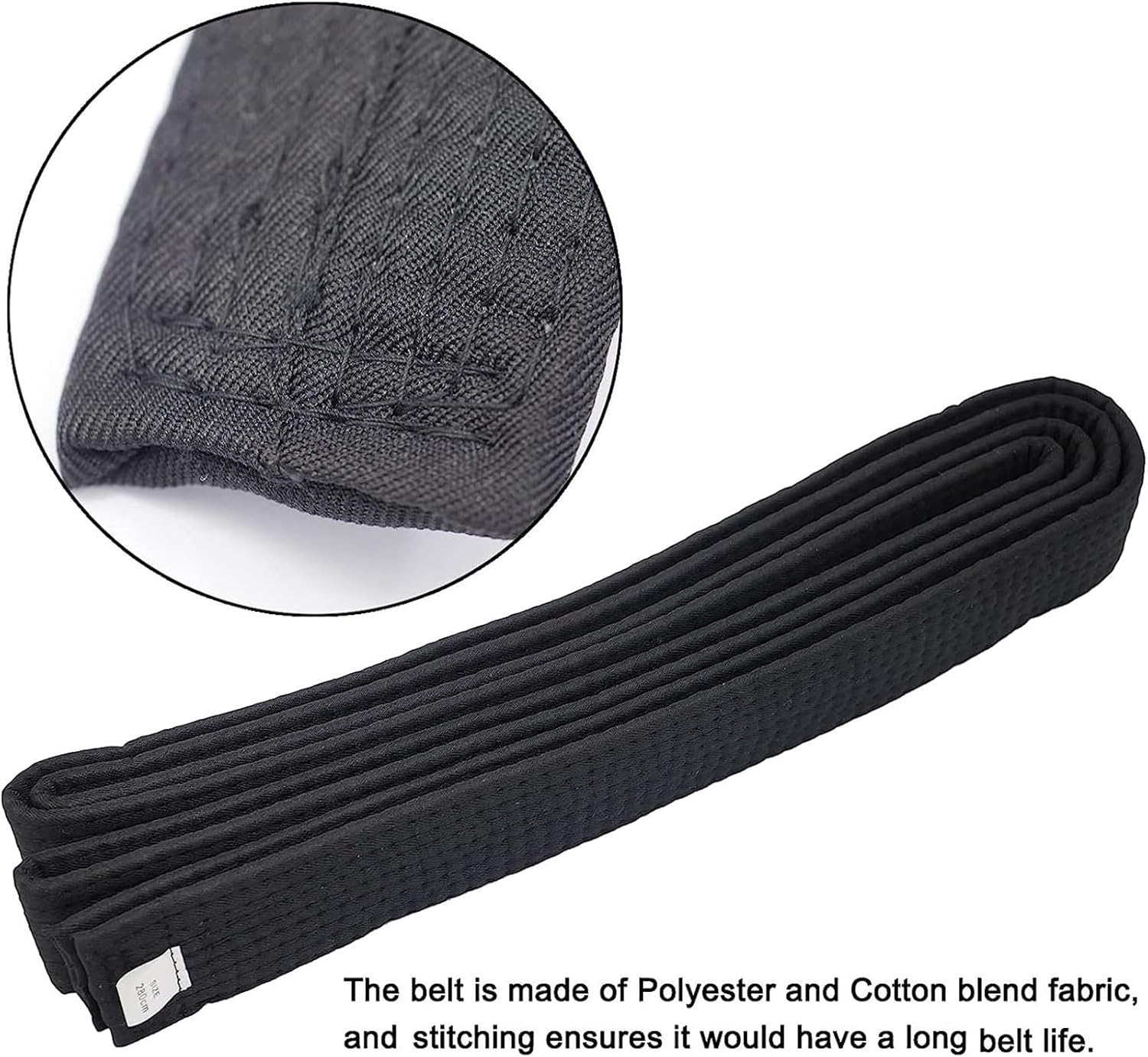 THE WHITE SHOP 110 Inch Black Karate Belt - M&M