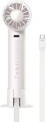 Baseus Flyer Turbine Handheld Fan High Capacity（4000mAh）Type - C Output Line White - M&M
