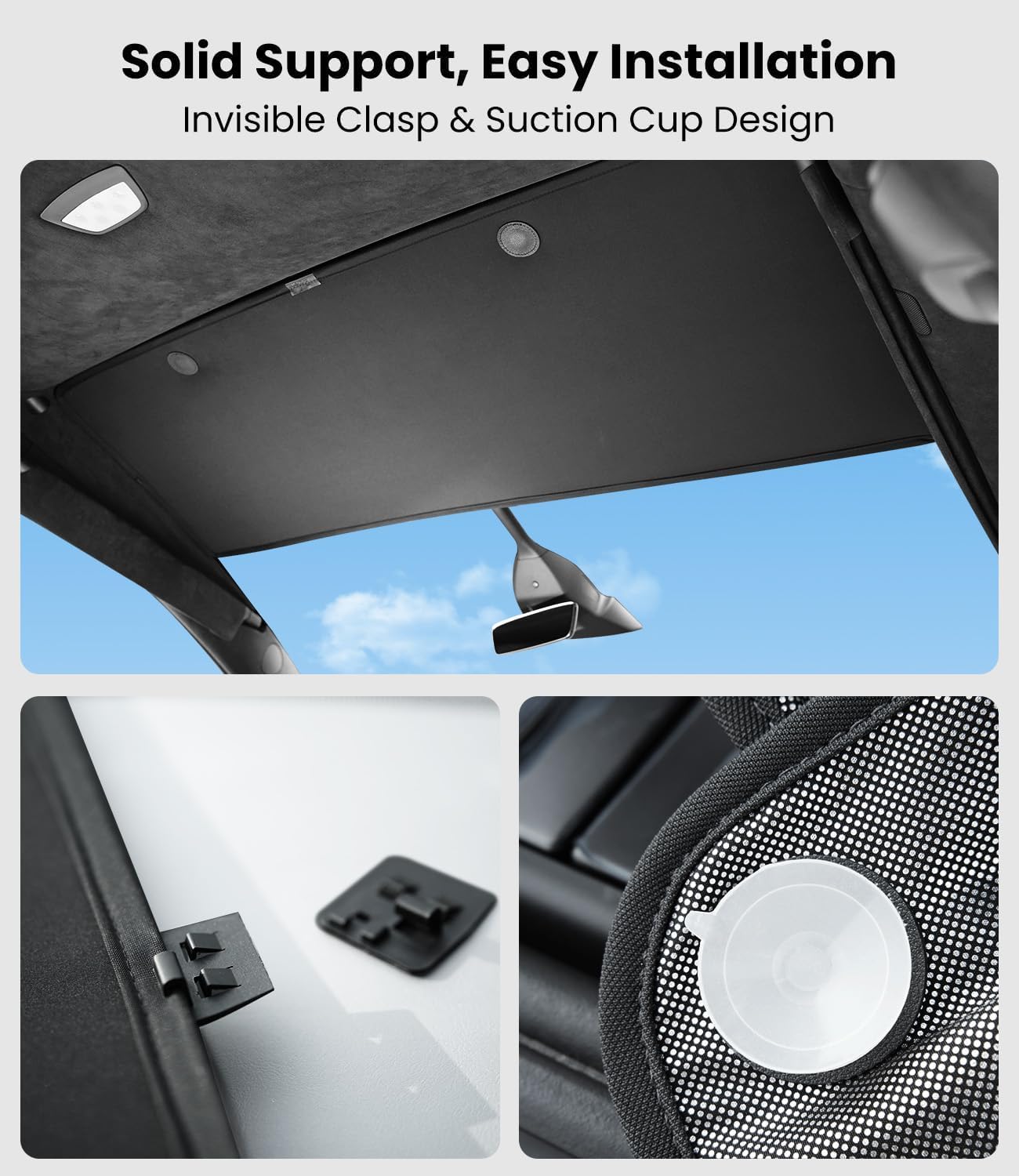 2025 Upgrade Tesla Model X Sunshade Roof [Never Sag - M&M