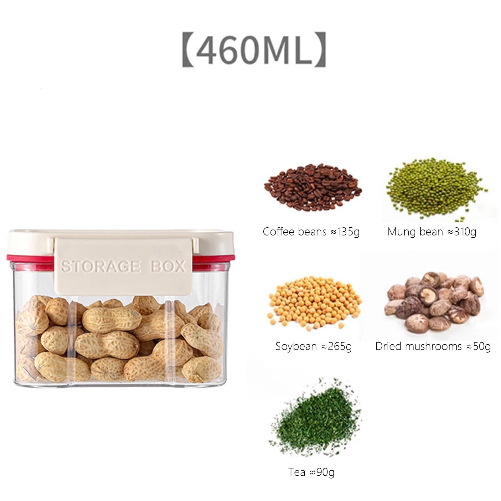 ICQOVD Push - Button Airtight Container set 3 sizes Plastic Food Storage - M&M