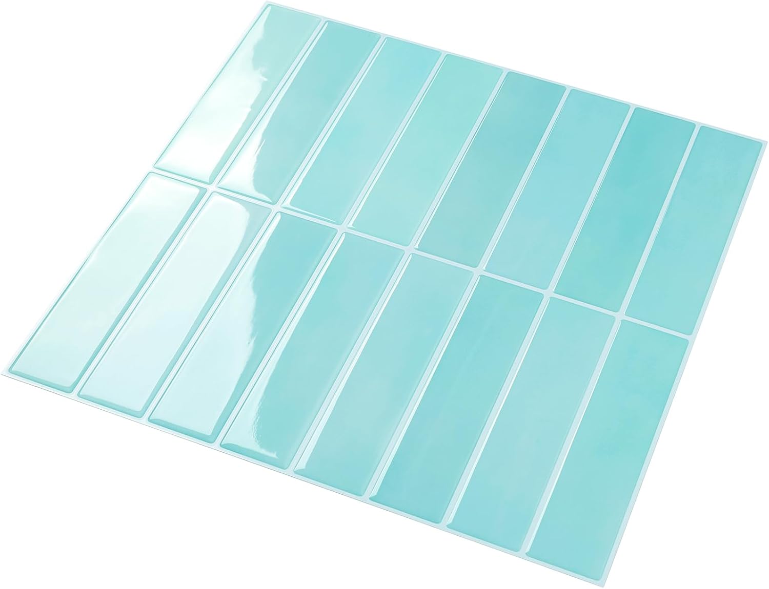 ReWallpaper Teal Subway Tile Peel and Stick Backsplash Blue Green Backsplash - M&M