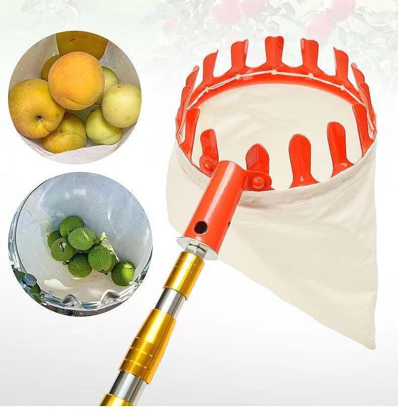 Fruit Picker Tool with Lightweight Stainless Steel Telescopic Pole and Case - M&M
