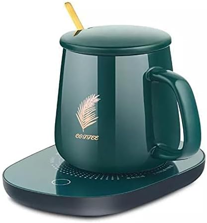 ARTC Electric Coffee Mug Warmer Set for Desk – Smart Beverage Warmer for Coffee, Tea & Milk with Matching Ceramic Cup and Spoon - M&M