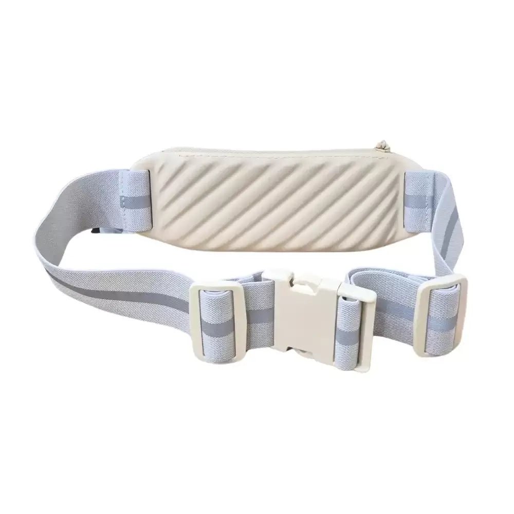 Fungoofun Sleek Silicone Utility Pouch Belt Bag with Adjustable Waist Strap - Waterproof and Durable Hands - Free Travel Fanny Pack for Men and Women in Modern Grey - M&M