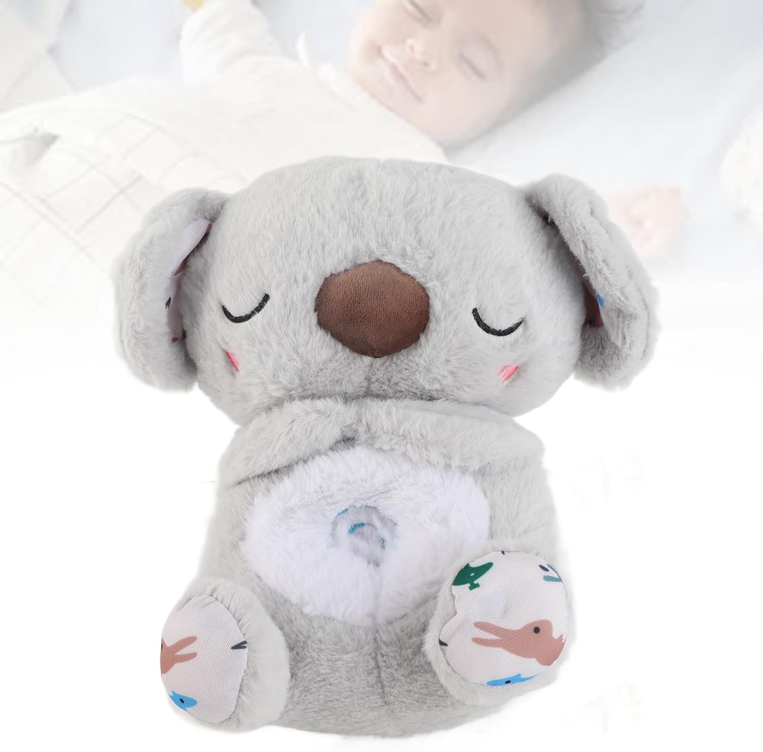 Anxiety Relief Koala, Soothing Breathing Koala Plush Toy with Music Lighting - M&M
