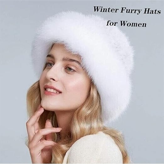 XBAILAZ Women's Winter Furry Hat - M&M