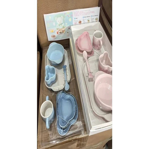 5 - Piece Ceramic Kids Tableware – Bowl, Plate, Cup & Spoon Set - M&M