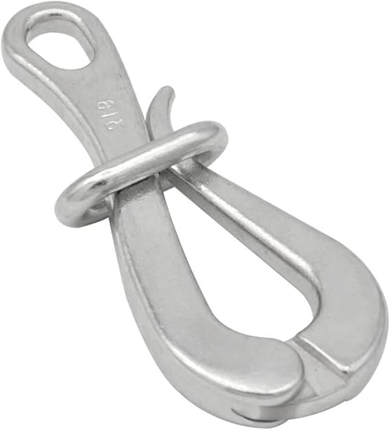 ISURE MARINE 100mm Pelican Hook & Eye with Quick Release Link Stainless - M&M