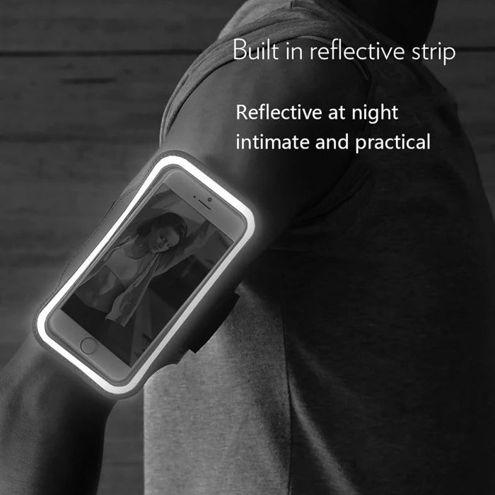 Running Armband, Smartphone Holder, Black, One Size Fits Most, Running Smartphone Pouch, Jogging, Arm Pouch, Arm Holder, Compatible with All iPhone Models - M&M