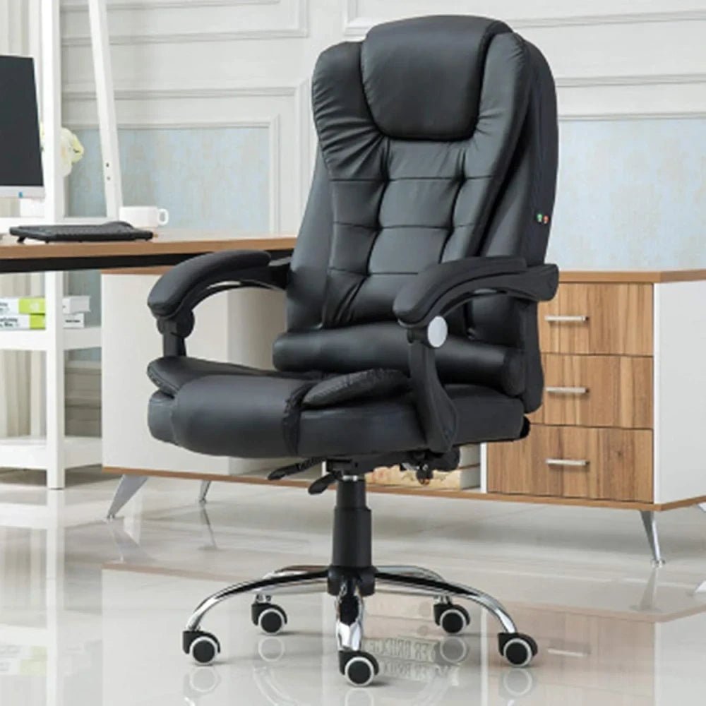 INGVY Black Electric Massage Ergonomic Office Gaming Chair - M&M