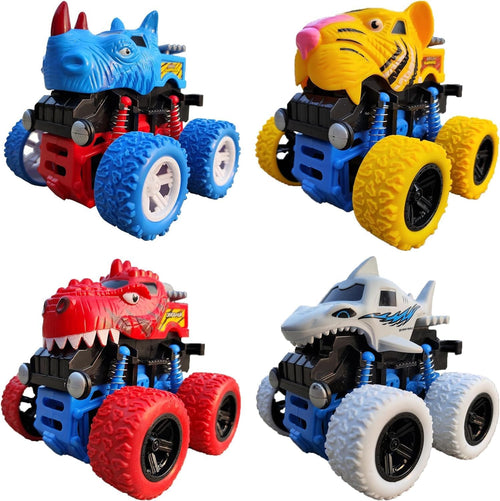 2024 New 6 Pack Tiger Dinosaur shark Monster Truck Toys - Toy Cars for 3 4 5 - M&M