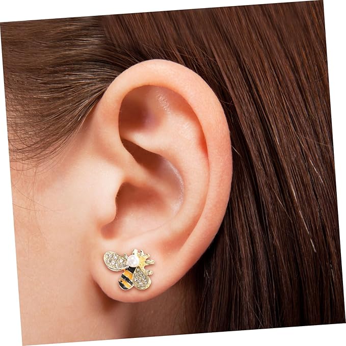 1Pair Daisy Ear Studs for Women Asymmetrical Flower Small Dainty Jewelry for - M&M