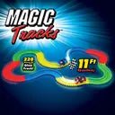 MANVI Magic Tracks – 10 Feet of Glow - in - the - Dark Flexible Race Track with LED Light - Up Race Car, Educational Toy for Kids Ages 3+ - M&M
