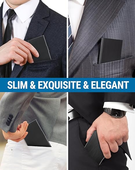 MaxGear Metal Business Card Holder for Men & Women - M&M