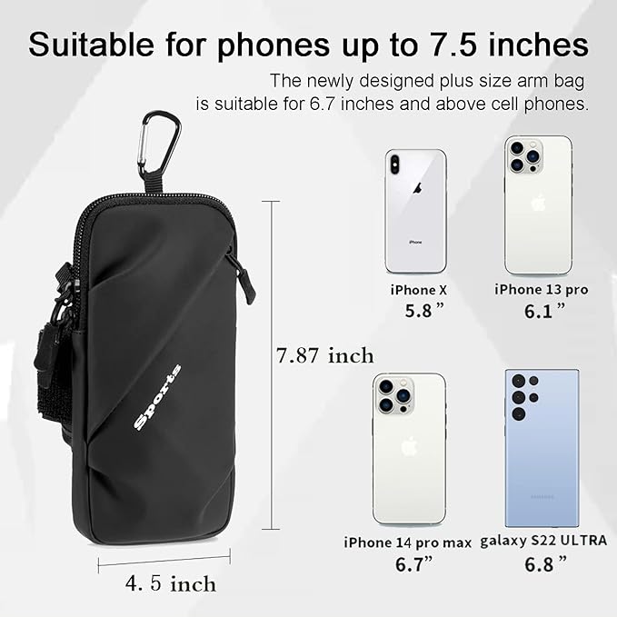 Phone Holder Arm Bands, Small Crossbody Shoulder Holsters Bag with Arm Band - M&M