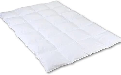 Premium Down Quilt 200×230 cm – 100% White Saxon Down, 1430g Fill, 6×8 Cassette, 3cm Baffle Box – Medium Warmth - M&M