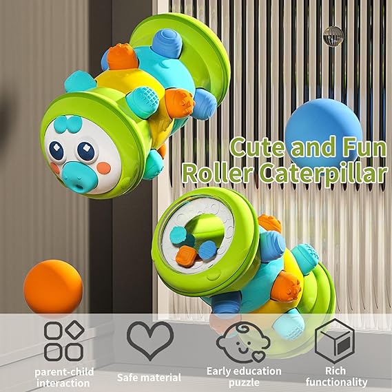 AM ANNA Montessori Caterpillar Toy for Toddlers - M&M