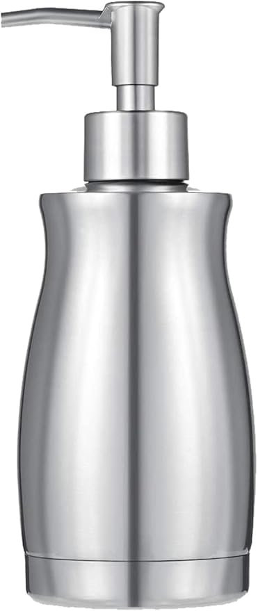 THE WHITE SHOP 400ml Stainless Steel Soap Dispenser – Brushed Nickel - M&M