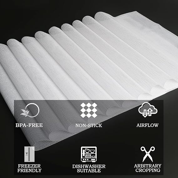 10 Pcs/Sets Silicone Dehydrator Sheets for Food Dehydrator & Freeze Dryer - M&M