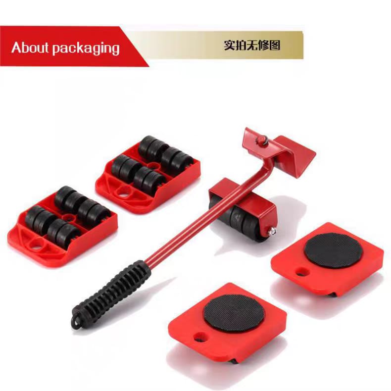 Furniture Lift Mover Tool Set with Adjustable Height Lifting Tool Lever & 4 Wheels – Heavy Duty Furniture Movers Sliders & Appliance Movers with 660 Lbs Load Capacity - M&M