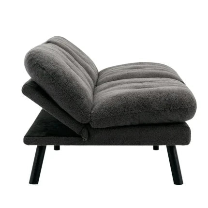 Mainstays Camden Cozy Futon, Charcoal Boucle Fabric, 72″ - M&M