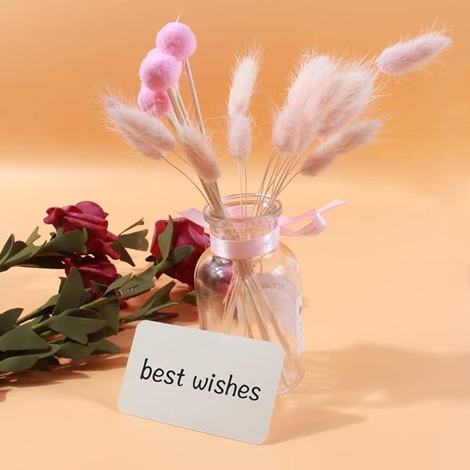 KASTWAVE 100 Pcs Blank Kraft Paper Message Card - M&M