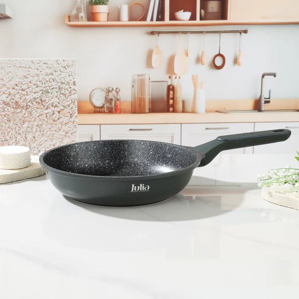 Julia Elite Pro Frypan 28cm - Green - Black Granite Non - Stick - Induction Ready - M&M