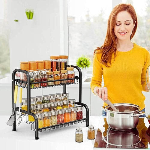 2 - Tier Foldable Metal Spice Rack - M&M
