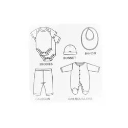 Newborn Essentials Sleepsuit Bodysuit Gift Set for 3 - 6 months Babies - Blue - M&M