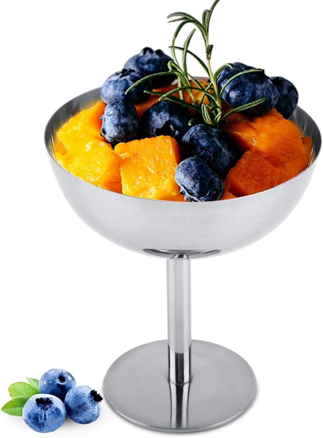 Ice Cream Cups, Stainless Steel Dessert Dish Salad Bowl for Home Party Eat - M&M