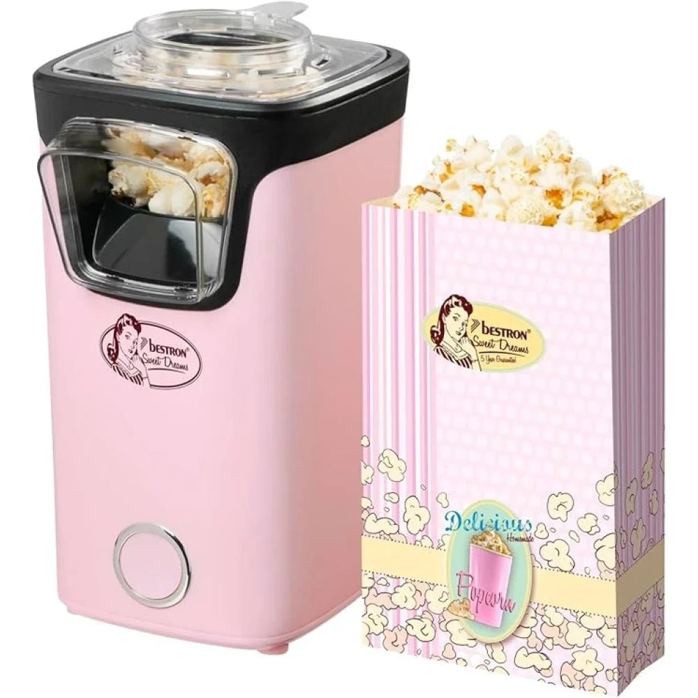 Bestron Popcorn Maker Turbo Popcorn in Under 2 Minutes Popcorn Maker with - M&M