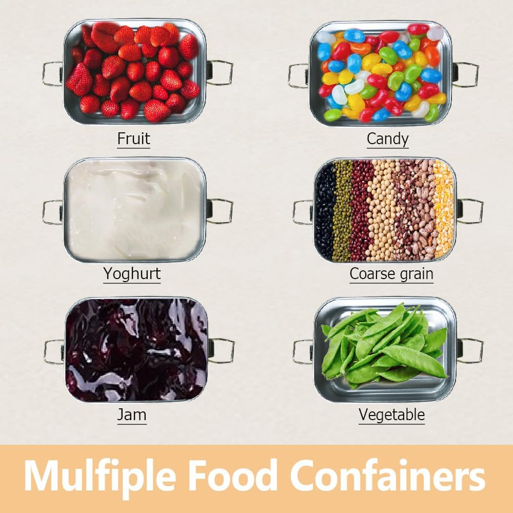 BEFOY Small Stainless Steel Food Storage Containers Set | Reusable Metal - M&M
