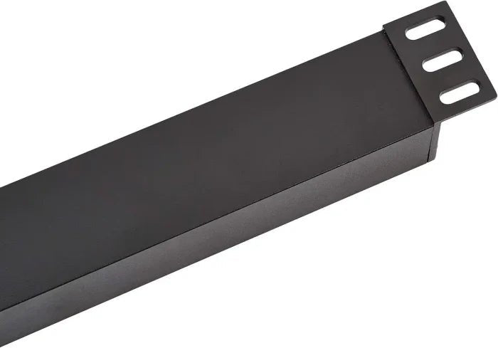 Amazon Basics Heavy Duty Metal Rectangle Surge Protector Power Strip With Mounting Brackets, 24 Outlet, 840 - Joule (15A On/Off Circuit Breaker), Black - M&M