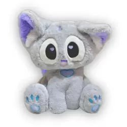 Cute Soft Stuffed Plush Cat Toy with Expressive Big Eyes – Ash Color - M&M
