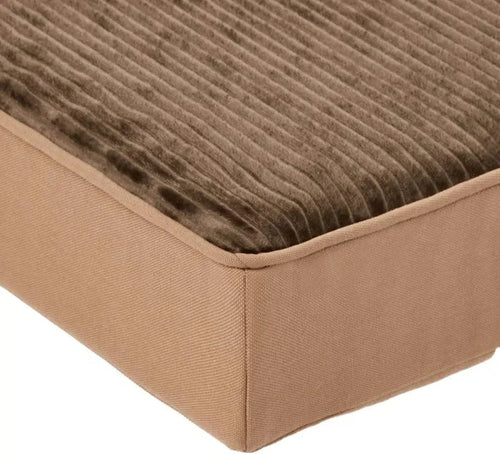 Amazon Basics Foam Pet Bed for Dog, Cat, Large, Brown/Brown, 36.0″L x 27.0″W x 3.0″Th - M&M