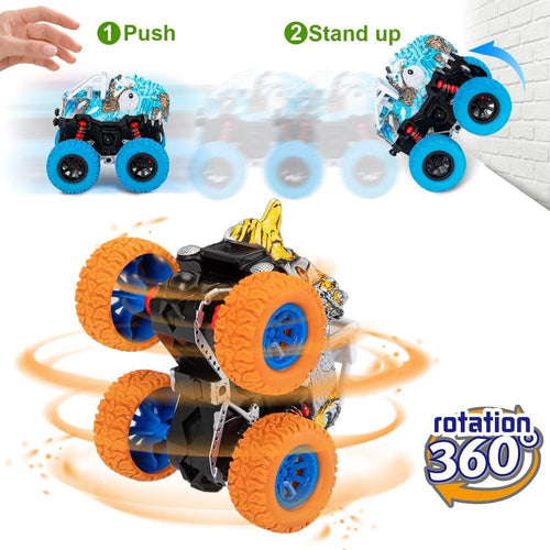 2024 New 6 Pack Tiger Dinosaur shark Monster Truck Toys - Toy Cars for 3 4 5 - M&M
