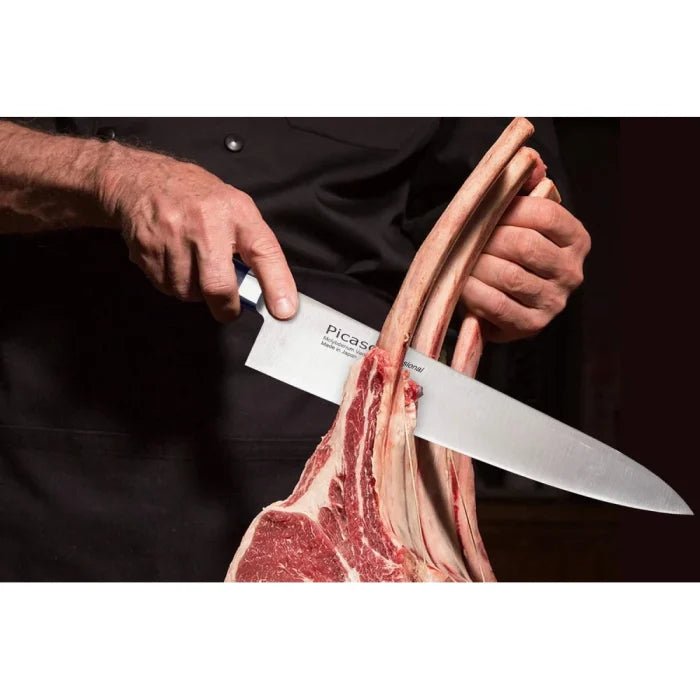 PICASO 10.6" Professional Western Chef Knife – Japanese Molybdenum Vanadium Steel, Ultra - Sharp Forged Cook's Knife with Ergonomic Handle & Sheath | Home Kitchen - M&M