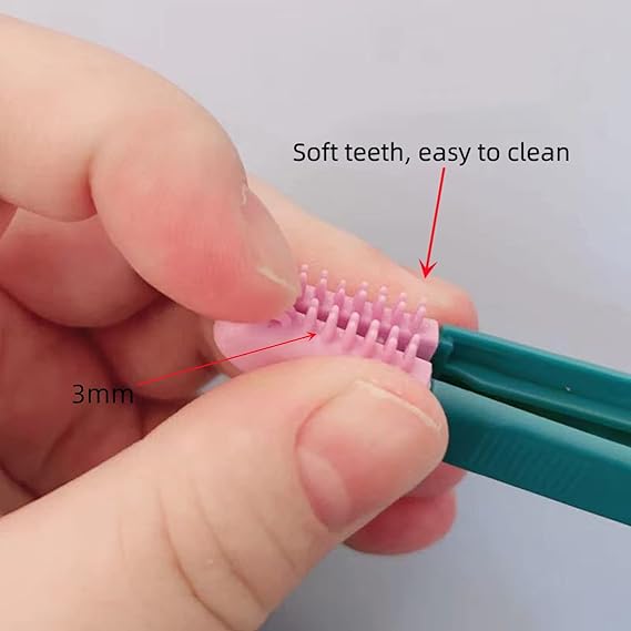 Cat Head Brush, Cat acne Cleaner Pet Eye Comb Brush Pet Tear Stain Remover - M&M