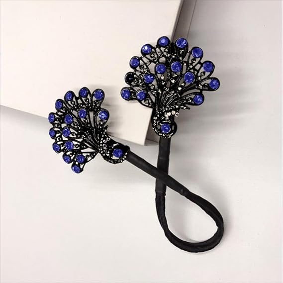 Peacock Rhinestone Hair Bun Maker Deft Easy Bun Twist Shaper Hair Styling - M&M