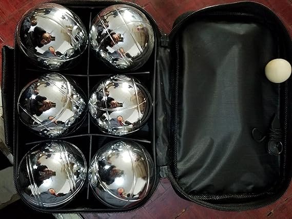THE WHITE SHOP Bocce Set, Boules Large Action Game Outdoor Games for Adults - M&M