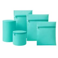 5 - Piece Reusable Mesh Laundry Washing Bag Set – Multi - Size Protective Clothing Covers - M&M