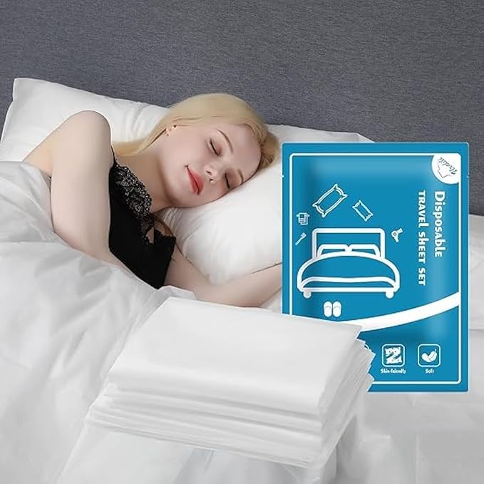 sancak Disposable Bed Sheets,Travel Sheets for Bed Travel Bedding Cover - M&M