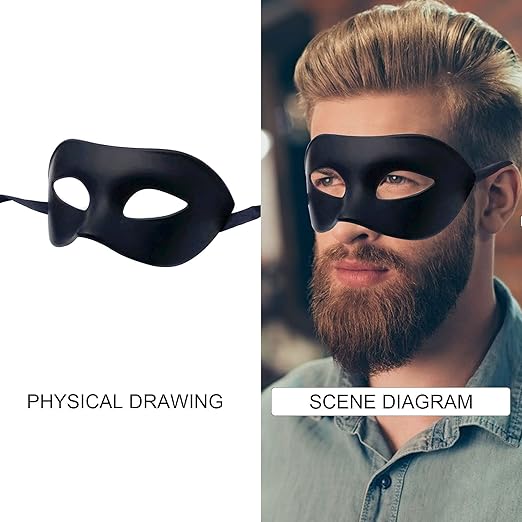 Exlinonline Men's Masquerade Mask - M&M