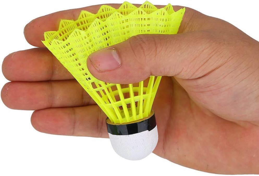 Pro Action High - Visibility Neon Plastic Shuttlecock for Professional and Recreational Badminton - Durable Aerodynamic Design, Bright Green Color for Enhanced Tracking - M&M