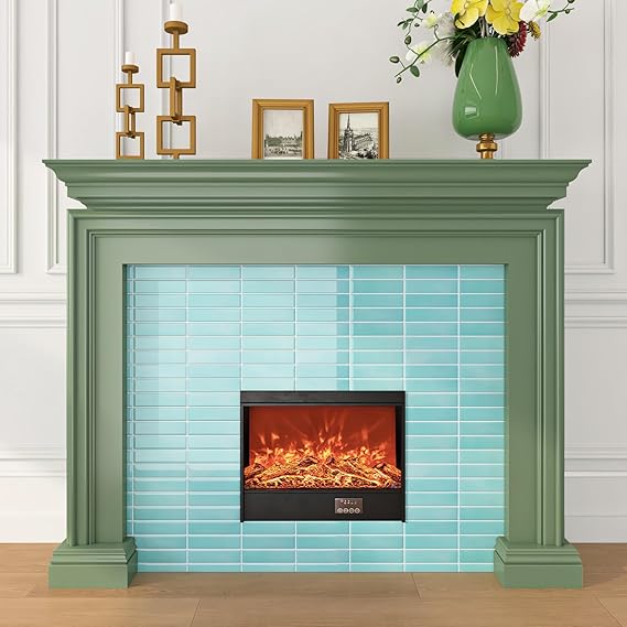 ReWallpaper Teal Subway Tile Peel and Stick Backsplash Blue Green Backsplash - M&M