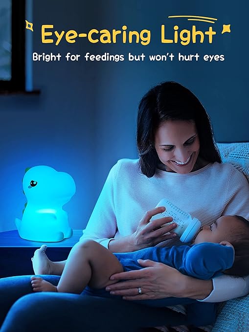 Cute Dinosaur Silicone LED Night Light for Kids - M&M